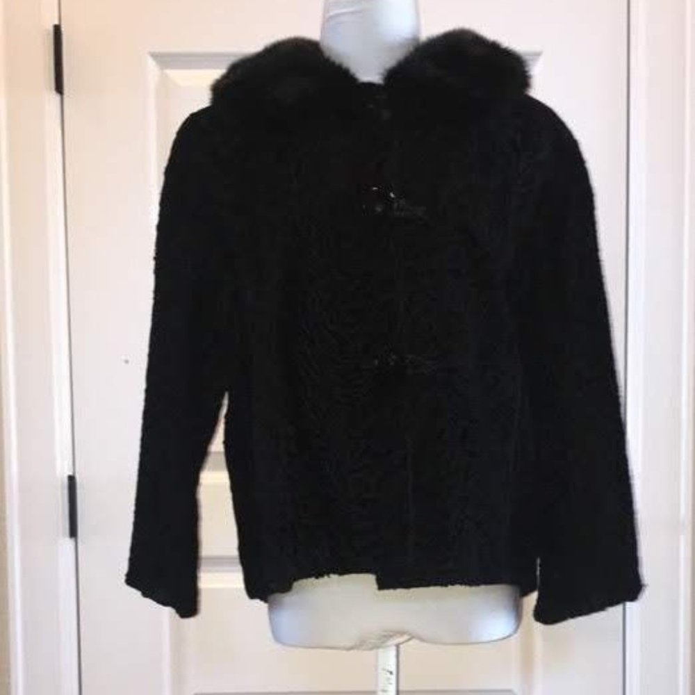 Super Cute Vintage Persian Wool and Mink Jacket‎